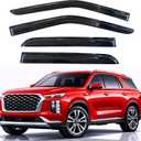 KPY Rain Guards Fit for 2020-2025 Hyundai Palisade, Out-Channel Window Visors Vent Wind Deflectors 4PC, Car Accessories for 20-25 Palisade
