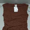 Draped Bodycon Dress Brown M