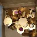 24 Pcs Taper Candle Holders Bulk for Pillar Candles Metal Taper Candlesticks Holders Centerpieces Short Candle Stick Holder Decor for Table Centerpieces Wedding Decor Dinner Party(Gold)