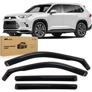 Nilight in-Channel Window Rain Guards for Toyota Highlander 2020-2026, Side Window Deflectors Vent Visors, Smoke Tint, Car Window Shade for Rain/Snow, Reduce Wind Noise, Car Wash Safe, 4PCS