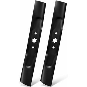 QWD 942-04308A Mower Blades 2 Pack for 42 Inch Deck, 6 Point Star High Lift Blades, Replacement for 942-04308 942-04312, Fits Cub Cadet XT1 LT42, Craftsman T110, Troy-Bilt Pony