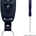 Key Fob Shell Replacement for Hyundai Accent Elantra Tucson Kia Rio Sorento Soul Spectra Sportage Tucson 3 Button Car Keyless Entry Remote Control Key Fob Case Cover (3 Button 1 Pcs)