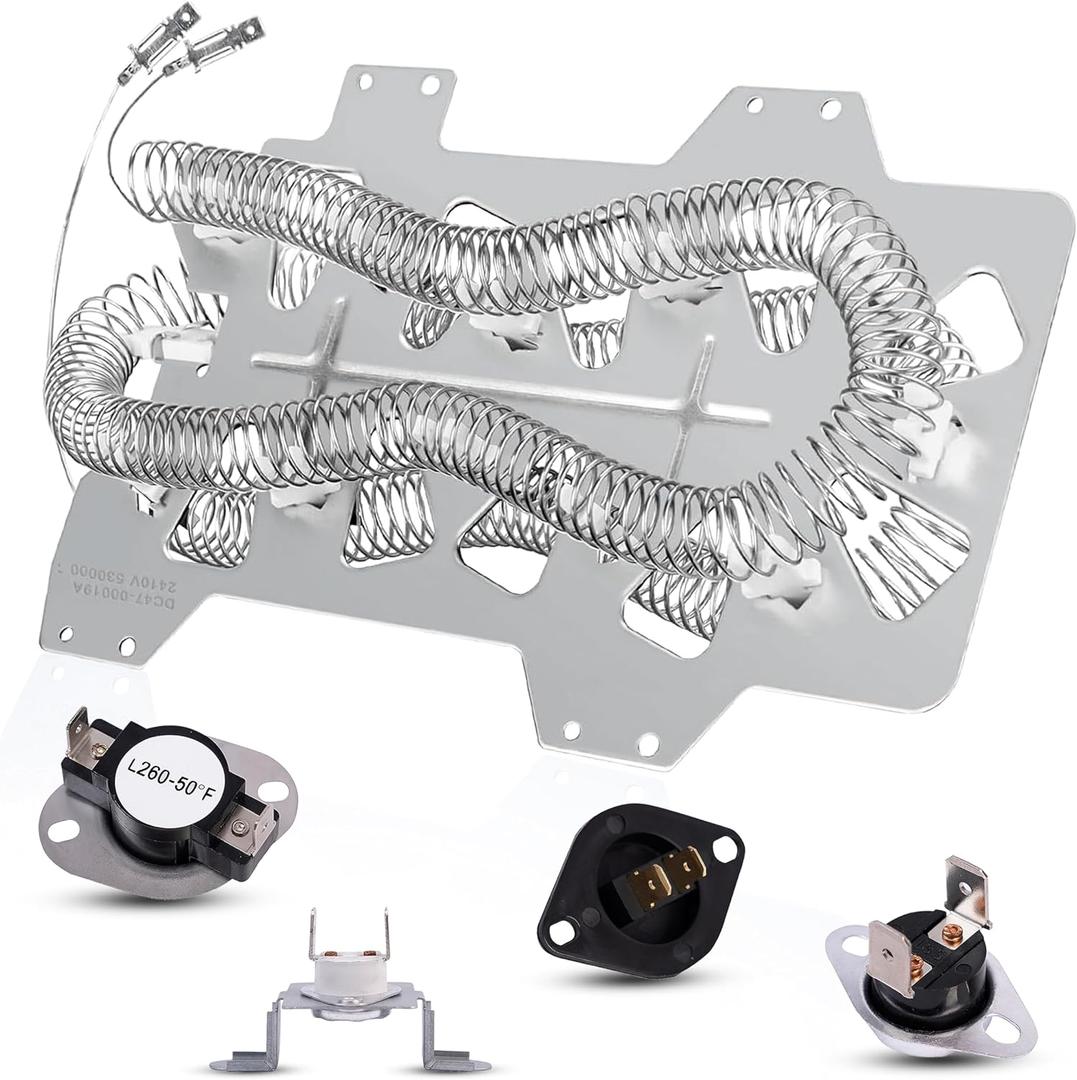 DVE41A3000W/A3 DVE45T3200W/A3 DVE45T3400P/A3 Dryer Heating Element Kit For Samsung DVE45T3400V/A3 DVE45T3400W/A3 DVE45T6000W/A3 DVE45R6100C/A3 DVE45R6100W/A3 DVE45R6100P/A3