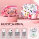 RFUNGUANGO AirPods Pro Case for Women Girly Cat Case with Lock, Phone Stand, Keychain & Cleaner Kit, Compatible with Apple Airpods Pro 2nd/1st Generation Case Cover, Pink Berry Flower
