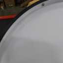 Vikaey Modern LED Ceiling Light, Minimalist Wood Flush Mount Ceiling Light Fixture, 4000K Not Dimmable, Circle Lighting Lamp with Acrylic Lampshade for Bedroom Laundry Room Hallway (Black,11.8")