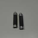 Universal 7/8" 22mm Motorcycle Handlebar Grips - Gel Rubber Compatible with Chopper, Cruiser, Street, Dirt Bike (Silver)