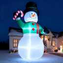 15 FT Christmas Inflatables Snowman Outdoor Decorations, Blow Up Snowman with Candy Cane Yard Decor for Garden Lawn Xmas Party