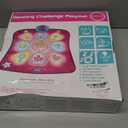 SUNLIN Dance Mat - Rhythm Step Play Mat - Dance Game Toy Pad with LED Lights, Gift for Kids Girls 3-12, Adjustable Volume, Built-in Music, 3 Challenge Levels (Pink)