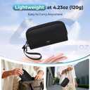 FYY Travel Cable Organizer - 8 Compartments Lightweight Water Resistant Tech Pouch with Wrist Strap Portable Electronic Accessories Case for Cord Charger Storage for Travel Home Office Black (Medium)