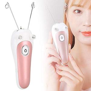 Threading Hair Removal Machine for Women - Electric Shaver, Epilator, Trimmer, and Cotton Threading Tool for Body and Face (Pink)