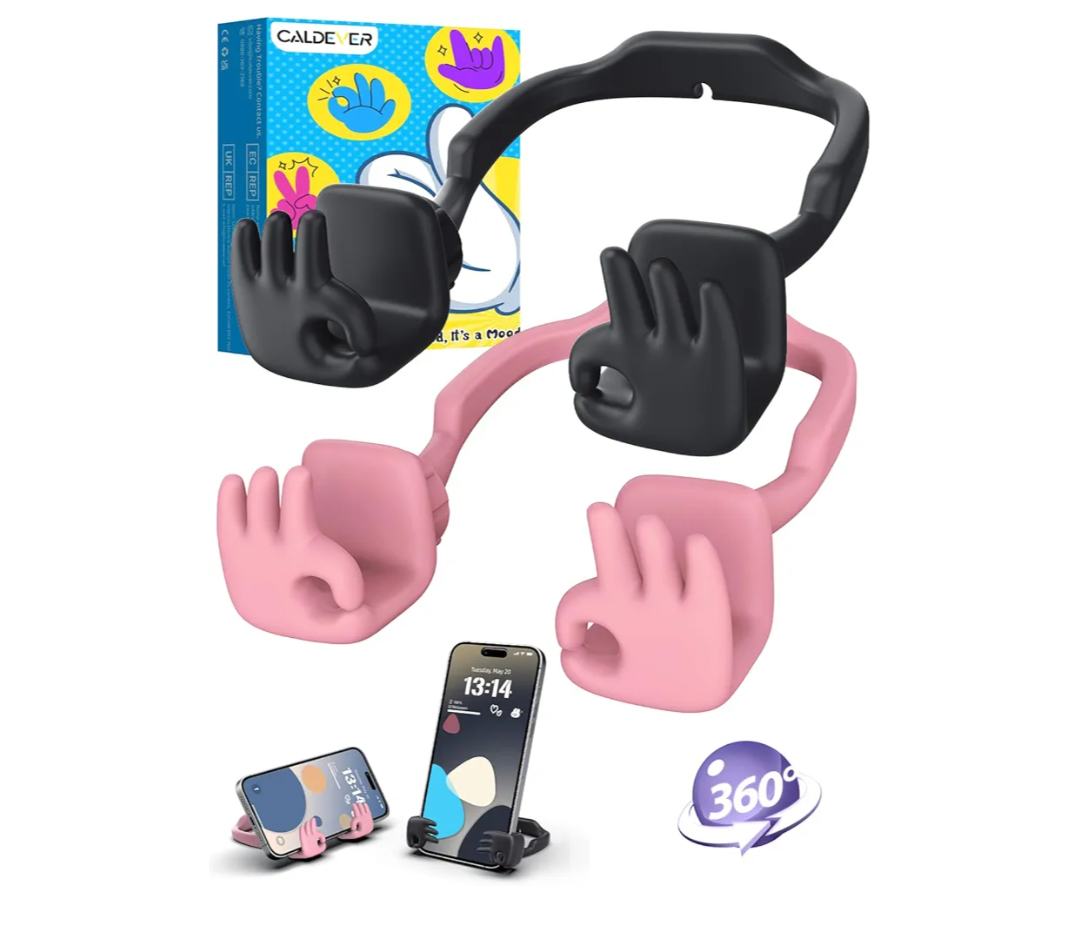 Valentines Day Gifts for Teens Girls Kids Women: 2 Pack Funny Gifts Cell Phone Holder 3D OK Hand Phone Stand for Desk Gift for Teenage Adults Mom Daughter Wife Birthday Unique Gadgets Easter Gifts