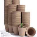 JERIA 200-Pack 3.15 Inch Peat Pots for Seedling with 200 Pcs Plant Labels,Outdoor Garden Germination Nursery Pots,Biodegradable Seed Starter Pots Kits