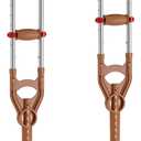 Loyoda Shock-Absorbing Under Arm Crutches for Adults & Youth 4'3" to 6'1" Dual Height Adjustable (39.3"-61") Walking Crutch, Ergonomic Grip, Non-Slip Rubber Tip Mobility Aid for Support
