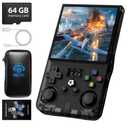R36MAX Retro Handheld Game Console, 4.0 Inch 720x720 IPS Screen, 64GB Built-in 18,000+ Classic Game, Portable Hand Held Open Source Linux System, 4000mAh Battery Retro Gaming Console(Black 64GB)