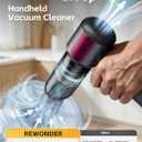 REWONDER Handheld Car Vacuum Cleaner, 22000Pa & 110000RPM Powerful Suction Car Vacuum, Cordless Portable Vacuum with 7800mAh Battery, Multi-Nozzles & Storage Bag for Car, Home, Pet Hair Cleaning