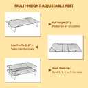 Cooling Rack, 3 Tier Stackable Cooling Racks for Cooking Baking Roasting, Multi-Level Collapsible Cookie Rack for Cakes, Oven Safe & Easy Clean (Black, 3-Tier-SL)