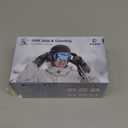 Ski Goggles for Adult & Kids, 100% UV Protection Anti Fog Snow Goggles OTG Helmet Compatible Snowboard Goggles (White Frame-silver Lens-vlt 12%)