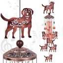 Outdoor Dog Wind Chimes, Gifts for Mom & Grandma & Woman & Family & Neighbor, Dogs Decoration for Home,Garden,Balconies,Room,Patio,Indoor, Mobile Wind Catcher, Memorial Windchime, Blessing Wind Bells