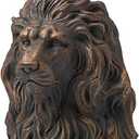 glitzhome Magnesium Oxide, Fibre Glass GH20387 Guardian Standing Lion Outdoor Statue, Bronze