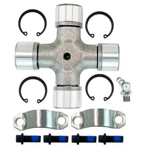 2 x 5-160X Universal U-Joint for 1410 Series (OSR) & Bearing Strap Kit Compatible with 1953-2022 Cadilla/c Chevy Dodg/e for/d G/MC Infinit/i Isuz/u Jagua/r Nissa/n Ra/m