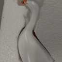 Desktop Goose Statue 7 inch Cute Resin Figurine for Office Desk Decor, Funny Home & Tabletop Decoration, Unique Housewarming Gifts for Women, Easter Gift Idea,White