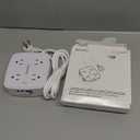 6 Ft Surge Protector Power Strip - 8 Widely Outlets with 4 USB Ports, 3 Side Outlet Extender with 6 Feet Extension Cord, Flat Plug, Wall Mount, Desk USB Charging Station, ETL,White