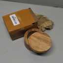 Kaizen Casa Acacia Wood Salt or Spice Box with Swivel Cover perfect for keeping table salt, gourmet salts, herbs or favorite seasonings, close at hand on your countertop.