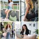 Wandering Nature Puffer Tote Bag for Women Fits 32oz Tumbler & 12" Tablet, Quilted Crossbody Hobo Bag for Work, Travel, Gym (Green)