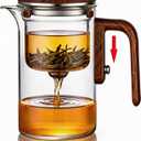 Enchanted Tea Pot, Magic Tea Pot for Loose Leaf Tea Steeper, Heat Resistant Borosilicate Glass Teapot with Tea Infuser, Ideal Gift for Tea Lovers - 20 oz (600 ml) (Transparent)