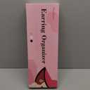 Earring Holder Organizer, Rustic Wood Earring Holder Stand, 5 Layer Jewelry Holder Organizer with 270 Earring Tree Holes Display Rack for Stud Earings & Hoop Earrings, Gifts for Women (Carbonized Brown)