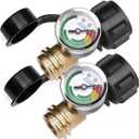 DOZYANT Propane Tank Gauge Level Indicator Leak Detector for 5lb to 40lb Propane Tank with Type 1 Connection (Set of 2), Universal for BBQ Gas Grill, Cylinder, RV Camper, Heater and More Appliances