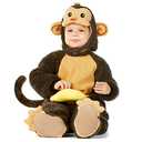 Spooktacular Creations Halloween Toddler Monkey Costume Set with Toy Banana for Infant, Kids, Baby Halloween Dress Up, Safari Themed Parties (12-18 Months)