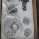 52" Ceiling Fan, Tropical Ceiling Fans with APP and Remote Control, Indoor Palm Leaf Ceiling Fans with Lights for Living Room Bedroom Patios, Dimmable(Rustic White Gold)