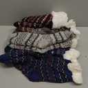 Liitrsh 6 Pairs Men's Fuzzy Slipper Socks with Grip Winter Non Slip Fluffy Winter Warm Lamb Fleece Socks for Holiday Gifts, Novel Style