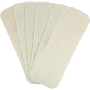Mama Koala 3-Layer Hemp Cotton Baby Cloth Diaper Inserts, Adjustable and Reusable for Any Baby Cloth Diapers (6 Pack)