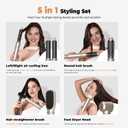 5 in ONE Hair Dryer Brush, Blow Dryer Curling Wand
