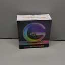 BKDRL Bluetooth Speaker Lamp with Wireless Charger, RGB Night Light, Alarm Clock, App Control - White