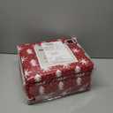 RUVANTI Flannel Sheets Full Size - 100% Cotton Double Brushed Bed Sheets Set, Deep Pockets 16 Inches, All Seasons Breathable & Extra Soft Full Sheets, Warm & Cozy, 4 Piece, Red Christmas