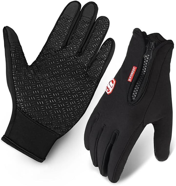 Generic Winter Running Cycling Hiking Gloves, Black, Men's, Sports, Windproof, Touch Screen, Adult, Unisex Adult Multi-Sport Gloves, L