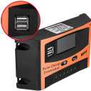 30A Solar Charge Controller,MPPT Solar Charger Controller, 12V/24V Solar Panel Intelligent Regulator with Dual USB Port and PWM LCD Display