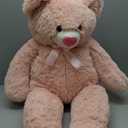 HollyHOME Giant Teddy Bear Stuffed Animal Large Bear Plush with Red Heart for Girlfriend and Kids Holiday Toy Gift 36 inch Pink