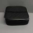 DreamGenius Nail Polish Organizer Case Holds 42 Bottles, Portable Double-Layer Nail Polish Storage Bag with Adjustable Dividers for Manicure Tools, Black