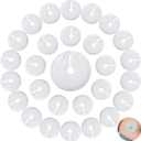 Tondiamo 28 Packs Soft g Tube Pads Holder Abdominal Feeding g Tube Button Cotton Pads Covers for Nursing Care (White)