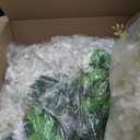 Riceshoot 240 Pcs Wedding Artificial Wisteria Hanging Flowers Floral Backdrop Garland 43.3 in/ 3.6 ft Silk Fake Wisteria Vine Rattan Long Wall String for Home Outdoor Party Decoration(Pure White)