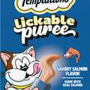 Temptations Creamy Puree Squeezable Lickable Cat Treats, Wet Cat Treats with Salmon, 0.42 oz. Tubes, 16 Count, BB: 01/30/26