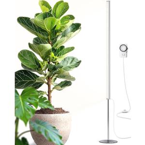 Barrina T1S Vertical Grow Light, 65W 5000K Full Spectrum, 5FT-5.6FT Height
Mechanical Timer, High PPFD Grow Lights for Indoor Plants, Standing Side Lighting to Stand, Tall Plants, Foot Switch, Silver
