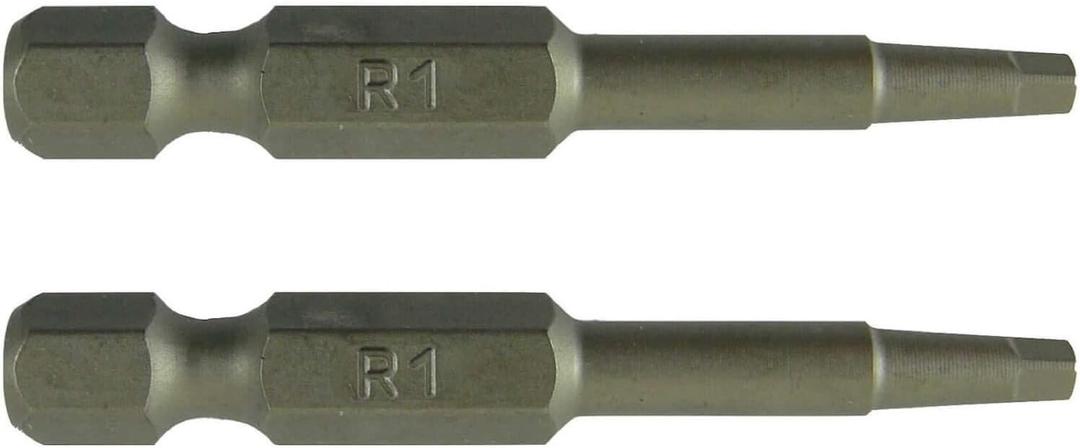 #1x2 SQUARE BIT DRIVER: 2 inch - #1 Robertson (R1) - Quick-Change Shank (2 PACK.)