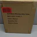 Wooden Bobbin Side Table - Plant Stand - Half Round Table - Wooden Accent Stool- Minimalist Decorative Table for Bedroom, Hallway, Living Room (1, Walnut)