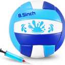 Leitee 5/8.5 Inches Waterproof Volleyball Swimming Pool Water Volleyball with Soft Cover and Pump for Adults Pool Beach Game Outdoor Indoor