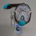 Greatever G2 Full Face Snorkel Mask with Latest Dry Top System,Foldable 180 Degree Panoramic View Snorkeling Mask with Camera Mount,Safe Breathing,Anti-Leak&Anti-Fog